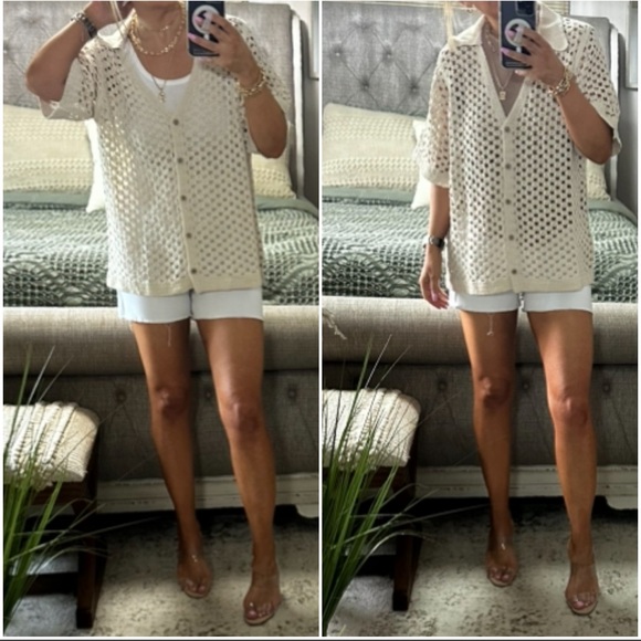 New🩷 Open knit oat button cardigan - Picture 9 of 9